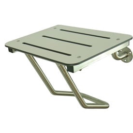 Frost Full Wall Mounted Shower Seat - Stainless/White - 972 972