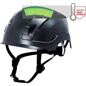 General Electric GH400 Vented Safety Helmet 4-Point Adjustable Ratchet Suspension Black GH400BK