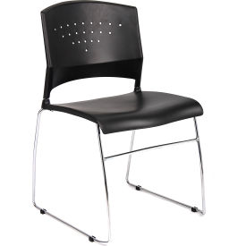 Boss Plastic Stacking Chair - Black B1400-BK-1