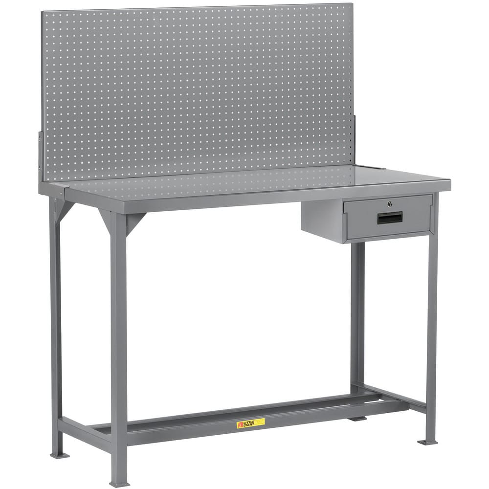 Stationary Work Benches, Tables, Bench Style: Heavy-Duty Use Workbench , Edge Type: Square , Leg Style: Fixed with Pre-Drill Holes for Anchoring  MPN:WST1-307236PBDR