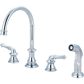 Pioneer Del Mar 2DM201 Two Handle Kitchen Faucet with Spray Polished Chrome 2DM201