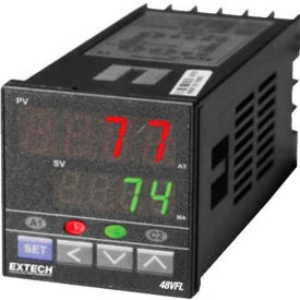 Extech 48VFL11 Temperature PID Controller W/One Relay Output Black Digital 48VFL11