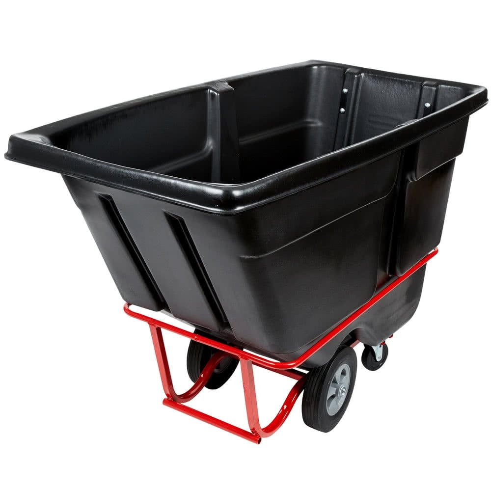 Rubbermaid Commercial 1250 lb Capacity Standard Duty Tilt Truck - 1250 lb Capacity - x 33.5in Width x 72.2in Depth x 43.8in Height - Black - 1 Each MPN:131500BK