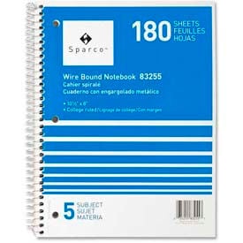 Sparco™ 5-Subject Notebook 8