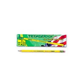 Dixon Ticonderoga Yellow Pencil Woodcase #2.5 Black Lead 12-Pack 13885