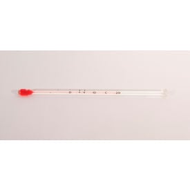 H-B DURAC Blood Bank Liquid-In-Glass Refrigerator Thermometer -5 to 20C Non-PFA Safety Coated 608050000