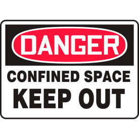 Accuform MCSP110VS Danger Sign Confined Space Keep Out 14