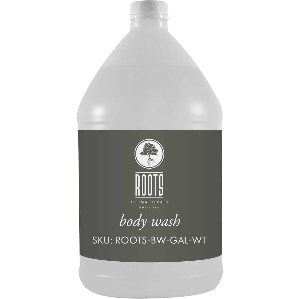 Hotel Emporium Bulk Body Wash, 1 Gallon, Roots Aromatherapy White Tea, Case Of 4 Bottles MPN:ROOTS-BW-GL-WT