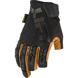 Lift Safety Framed Fingerless Work Glove Brown/Black 2XL 1 Pair GFD-17KBR2L GFD-17KBR2L