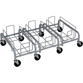 Busch Systems Waste Watcher Metal Triple Dolly Gray 103750