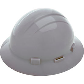 ERB® Americana Full Brim Hard Hat with Accessory Slots 4-Point Slide-Lock Suspension Gray - Pkg Qty 12 WEL19297GY