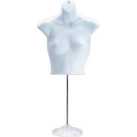 Female Upper Plastic Form on Faux Crystal Base - White - Pkg Qty 5 XS147-W