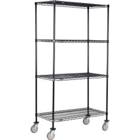 Nexel® 4 Shelf Truck Black Epoxy 24