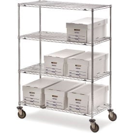 Metro Super Erecta Wire Shelf Truck w/4 Shelves 900 lb. Capacity 72