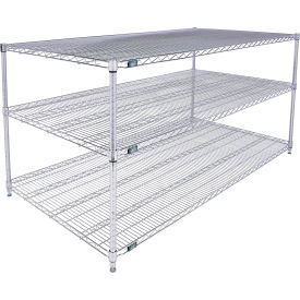 Nexel® 3 Shelf Stainless Steel Wire Shelving Unit Starter 72