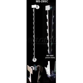 Metal Merchandising Strip W/Suction Cup Black - Pkg Qty 50 MS-29SCBK