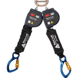 3M DBI-SALA Nano-Lok Twin-Leg Arc Flash Self-Retracting Lifeline Quick Connect Web & Carabiner 8'L 3100586