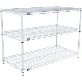 Nexel® 3 Shelf Stainless Steel Wire Shelving Unit Starter 48