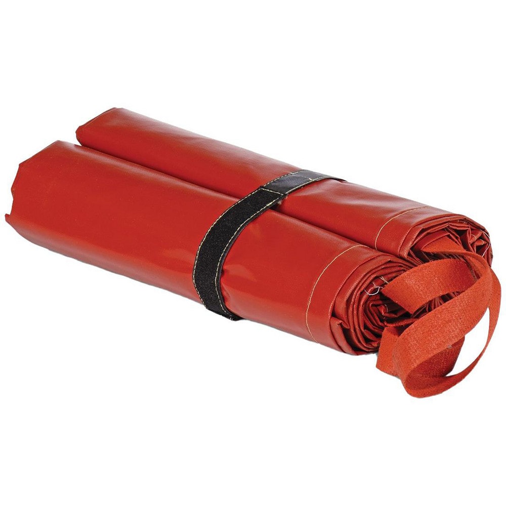 Rescue Blankets, Type: Lithium Battery Fire Blanket , Material: Pyroxene, Silicone , Overall Length: 16.40ft , Overall Width: 16ft , Color: Red  MPN:BAT301