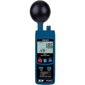 Reed Instruments Data Logging Heat Stress Meter with Wet Bulb Globe Temperature 50SDR62