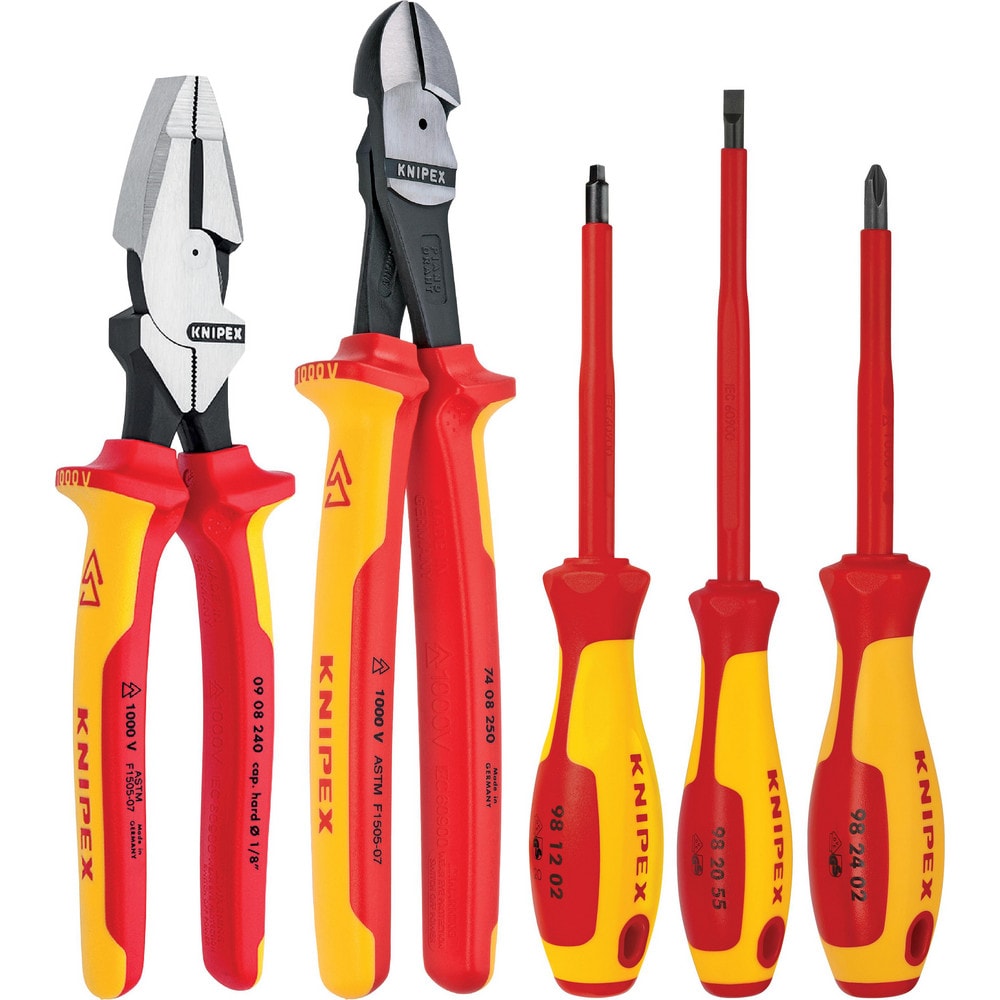 Combination Hand Tool Sets, Set Type: Insulated Pliers and Screwdriver Set , Number Of Pieces: 5 , Tool Finish: Insulated , Container Type: Box  MPN:9K 98 98 22 US