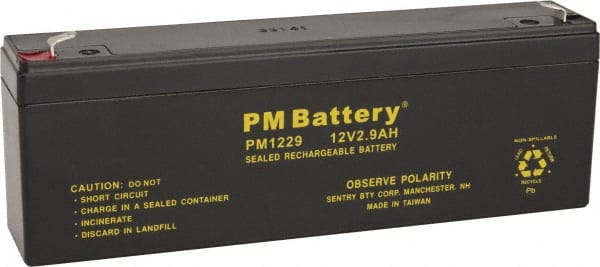 Rechargeable Lead Battery: 12V, Quick-Disconnect Terminal MPN:PM1223