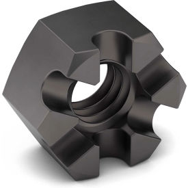 3/4-10 Slotted Hex Nut - Grade 5 - Carbon Steel - Zinc Clear Trivalent - Coarse - Pkg of 10 351227T