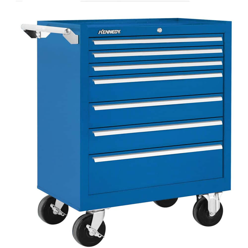 Tool Roller Cabinets, Top Material: Steel , Color: Blue , Overall Depth: 20in , Overall Height: 34.9375in , Overall Width: 29  MPN:297XBL