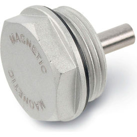 J.W. Winco 738-26-G1/2 Aluminum Magnetic Threaded Plug w/ NBR Seal - G 1/2