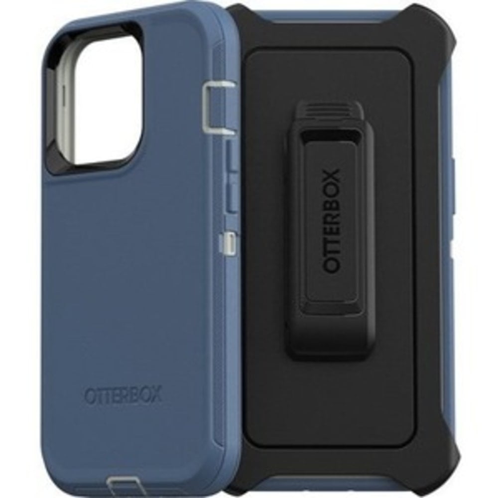 OtterBox Defender Carrying Case (Holster) Apple iPhone 13 Pro Smartphone - Fort Blue (Min Order Qty 2) MPN:77-83423