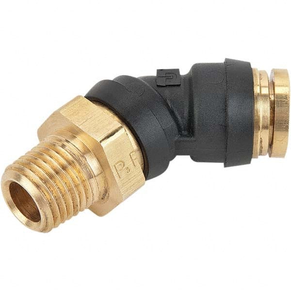 Push-to-Connect Tube Fitting: Male Swivel Elbow, 3/4