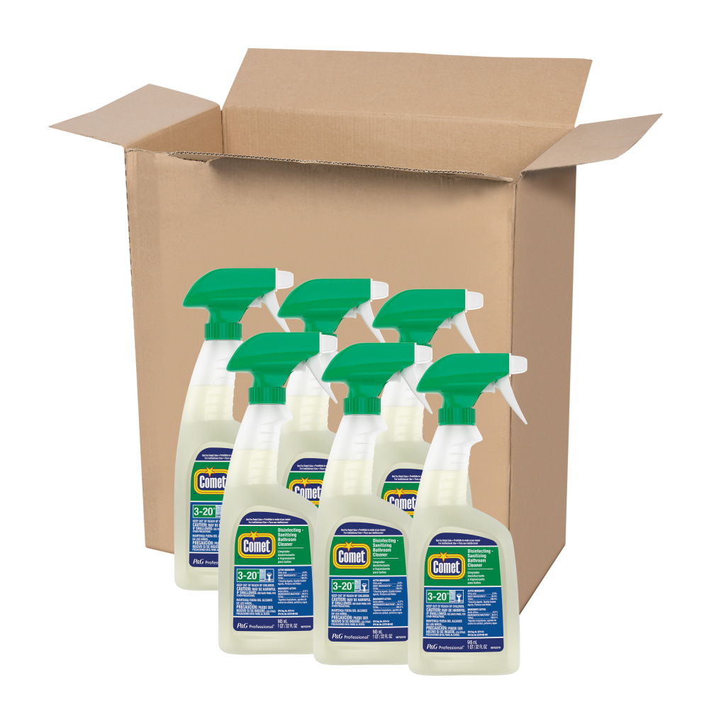 Comet Professional Disinfecting-Sanitizing Bathroom Cleaner, 32 Oz Per Bottle, Case Of 6 Bottles MPN:19214CT