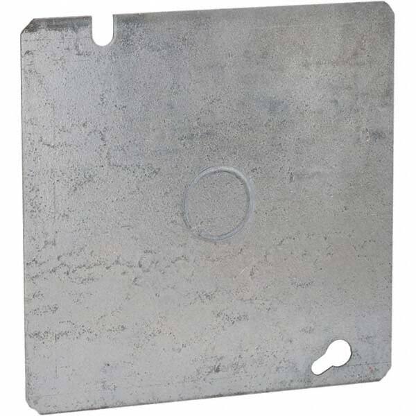 Flat Electrical Box Cover: Steel MPN:833