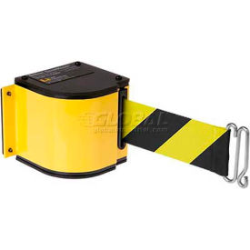 Lavi Industries Warehouse Retractable Belt Barrier Adj. Mount Yellow Case W/18' Black/Yellow Belt 18/SF/AQ/YL/SH