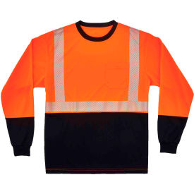 Ergodyne® GloWear 8281BK Hi-Vis Performance Long Sleeve T-Shirt Class 2 Long-7XL Orange 22921