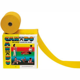 CanDo® Latex-Free Exercise Band Yellow 50 Yard Roll 1 Roll/Box 10-5621