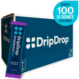 DripDrop® Electrolyte Hydration Powdered Drink Mix Concord Grape 0.74 oz. 100 Sticks/Box 61431