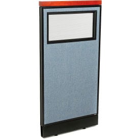 Interion® Deluxe Office Partition Panel w/Partial Window & Raceway 24-1/4