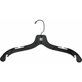 NAHANCO 2505RBH Dress Hanger W/Molded Shoulders & Black Hook-Middle Heavy Weight 17