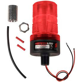 Meteorlite™ 5 High-Profile Strobe Light - 12-80 Volts - Pipe Mount - Red - SY361005P-R-LED SY361005P-R-LED