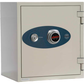 Phoenix Safe Olympian Key & Combination Dual Control Fire Resistant Safe 1.3 cu ft Off-White Steel 1223W