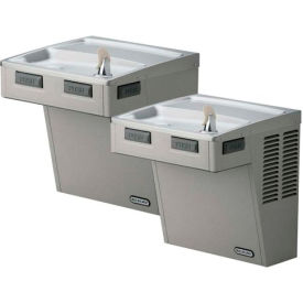 Elkay Wall Mount ADA Drinking Fountain Stainless Steel 2 Statio Wall Hung 115V 5 AmpsEMABFTL8SC EMABFTL8SC