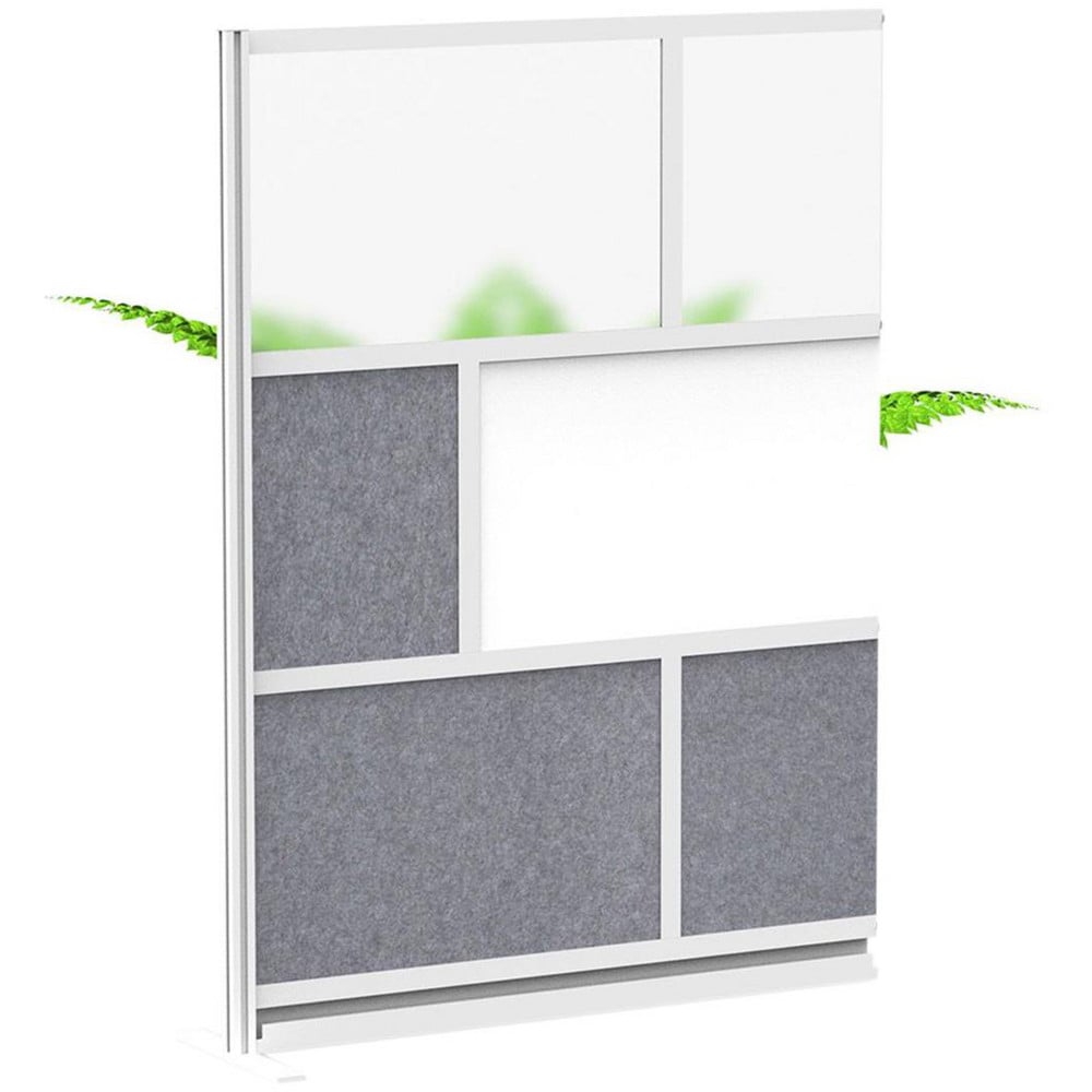 Office Cubicle Partitions, Office Cubicle Partition Type: Modular Wall Room Divider , Color: Gray, White, Frosted , Material: Aluminum  MPN:MW-5370-XWCG