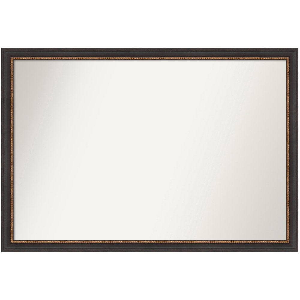 Amanti Art Non-Beveled Rectangle Framed Bathroom Wall Mirror, 26-1/2in x 38-1/2in, Ashton Black MPN:A42707223003