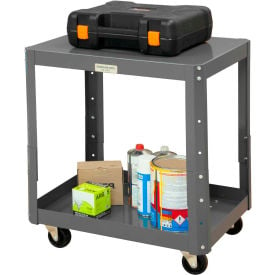 Durham Mfg. Mobile Machine Table W/ 2 Shelves Steel Square Edge 24-1/8