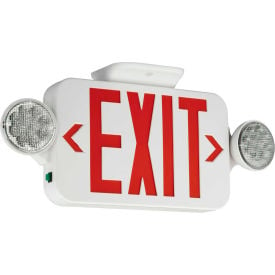 Compass Lighting CCR LED Combo Exit/Emergency Unit Red Letters White Ni-Cad Battery CCR