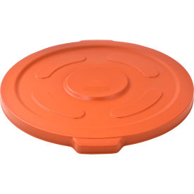 GoVets™ Plastic Trash Can Lid - 55 Gallon Orange 465OR240