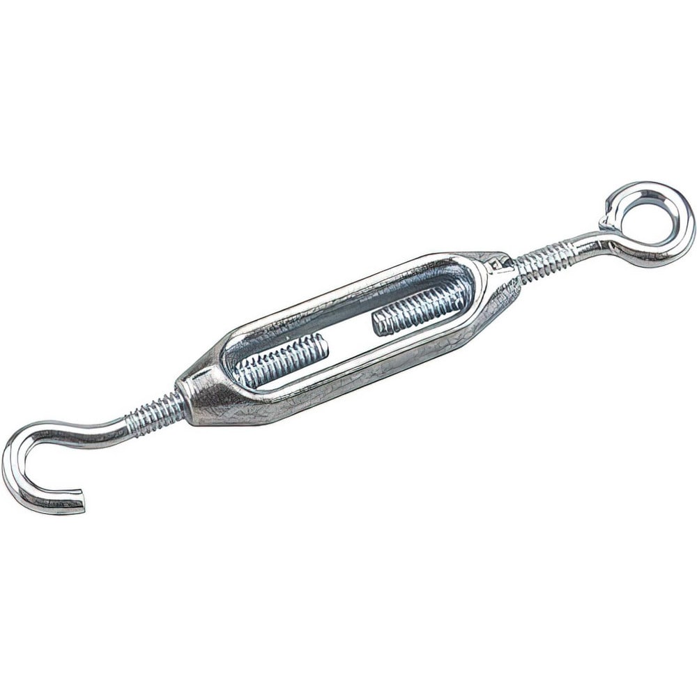 Turnbuckles, Turnbuckle Type: Hook & Eye , Working Load Limit: 33 lb , Thread Size: 5/32 in , Turn-up: 4.75in , Closed Length: 3.5in  MPN:2021XB