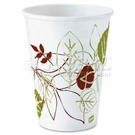 Dixie Hot Paper Cups 12 Oz. 25/Pack White/Nature Design DXE2342WSPK