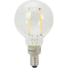 Sunlite® LED G16.5 Filament Light Bulb E12 Base 2.5W 250 Lumens 30K Warm White Pack of 6 40959-SU